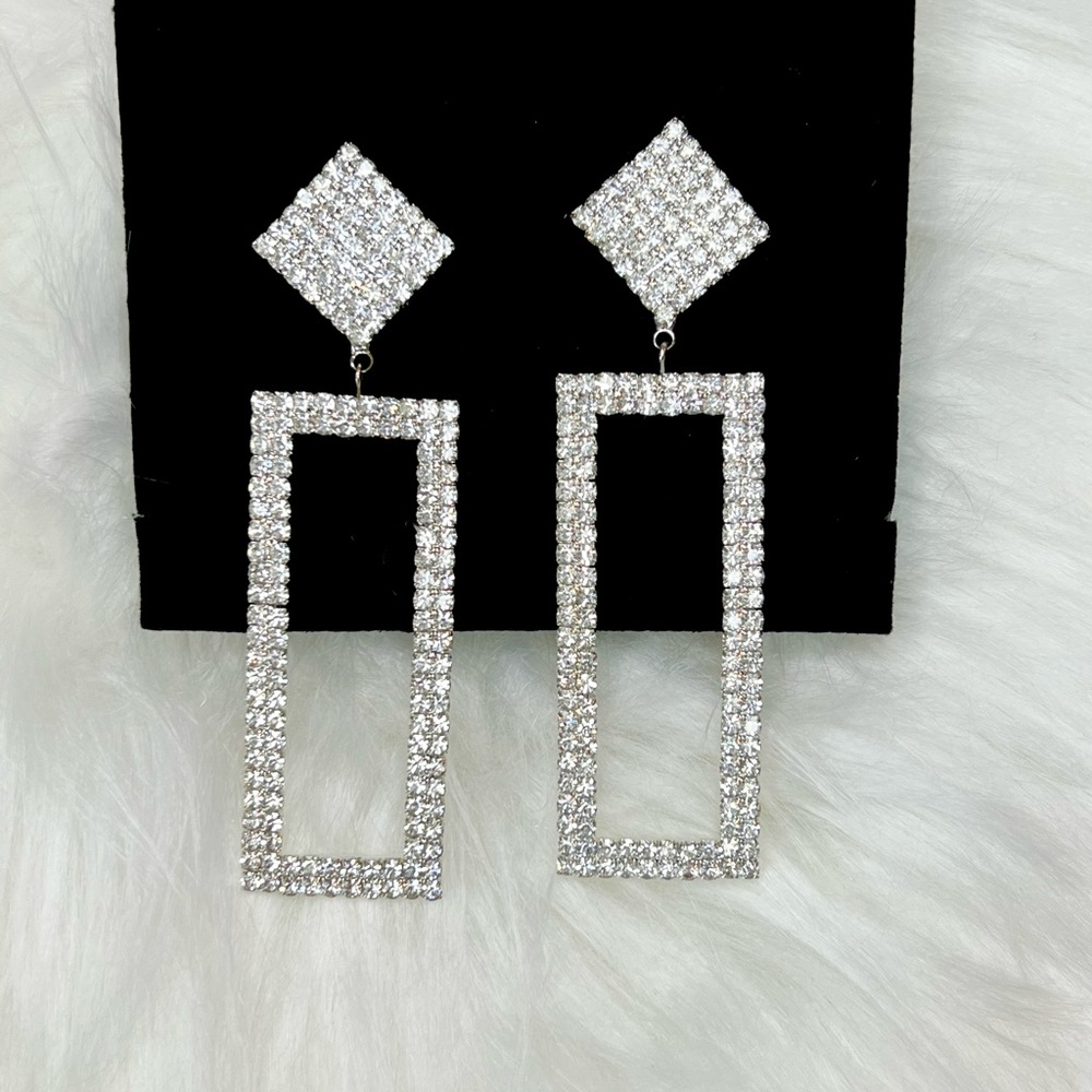 Diamonds sliver earrings